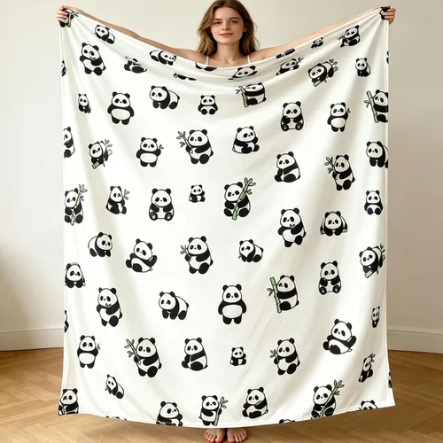 Miniatura 14 de Sviuse Cute Panda Blanket Ultra-Soft Fluffy Throw, Cozy Lightweight Bed Blanket for Kids Adults, Kawaii Pandas Print Blanket for Couch Bed Sofa, for