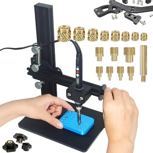 Miniatura 9 de Máquina de Prensado de Calor Vertical 3DZWMAN, Herramienta de Inserción de Conjunto de Calor, Insertos de Latón para Impresión 3D, Punta de ZW12