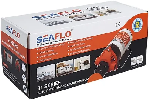 Miniatura 4 de SEAFLO Bomba de diafragma CC de 24 V, 1.8 GPM, 120 PSI, serie 31, bomba de agua autocebante de alta presión para caravanas, barcos, agricultura