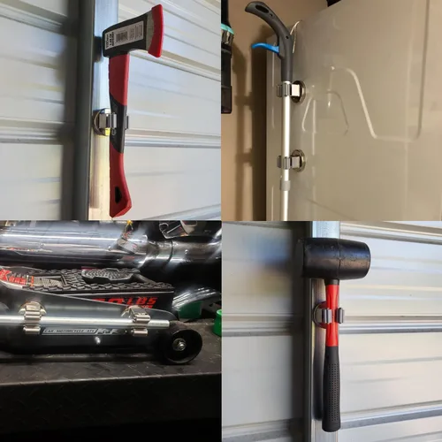 Miniatura 6 de MUTUACTOR Soportes magnéticos para escobas, 2 piezas de clips magnéticos resistentes antiroturas para montaje en pared, sin perforación, ganchos