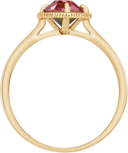Miniatura 2 de Tienda Collection 10k Gold Imported Crystal March Birthstone Ring