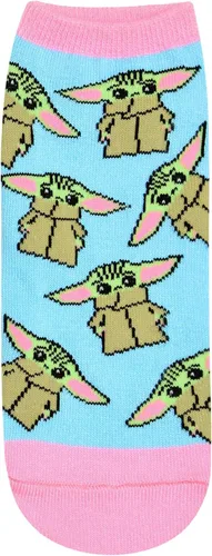 Miniatura 6 de STAR WARS Baby Yoda All Over Toss Patterns - Calcetines tobilleros para mujer (5 unidades)