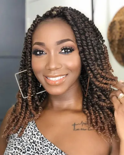 Miniatura 14 de Pelo de ganchillo Passion Twist de 10 pulgadas, 8 paquetes, cabello Passion Twist pre-trenzado, cabello de ganchillo Passion Twist para mujeres 1b