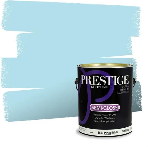 Miniatura 106 de Pintura Exterior + imprimación PRESTIGE, todo-en-uno, 1 galón, acabado mate, color comparable al Valspar* Royal Gray* VS151-Gris real