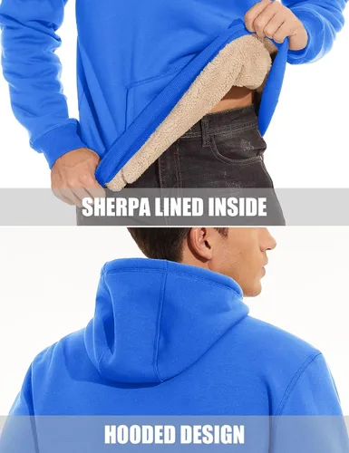 Miniatura 5 de MAGCOMSEN Sudadera con capucha de forro polar Sherpa para hombre