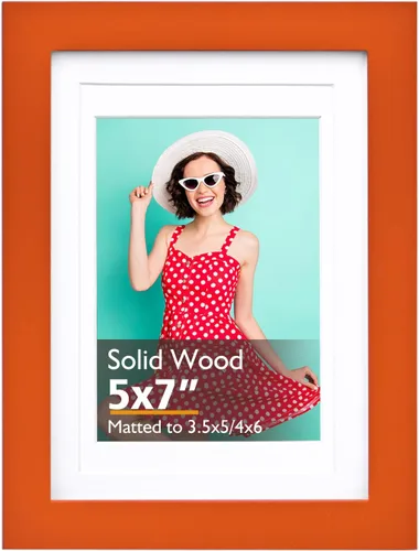 Miniatura 27 de KINLINK 3.5x5 Picture Frame, Ash Black Solid Wood Frame with Plexiglass for Table Top and Wall Mounting, Photo Frame for Horizontal or Vertical