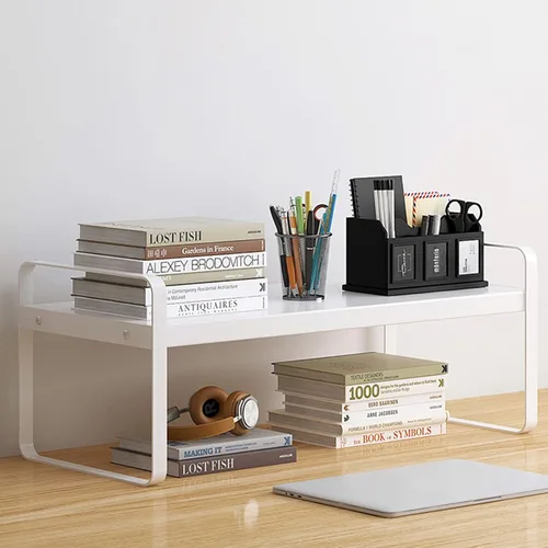 Miniatura 17 de YGYQZ - Organizador de escritorio de madera para oficina - Suministros de escritorio, lindo tocador, estante de almacenamiento y organización