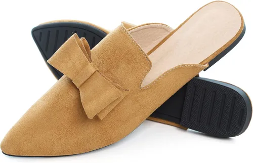 Miniatura 2 de Dear Time Mocasines para mujer, puntera cerrada, cómodos, sin espalda, mocasines elegantes, zapatos planos para mujer