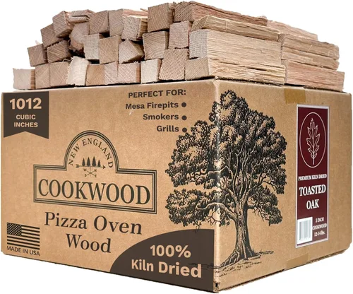 Leña de cocina universal de roble tostado de 5 pulgadas - 14 libras. ~1000 pulgadas cúbicas. Madera de cocción premium secada en horno para