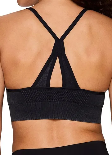 Miniatura 4 de RBX Active - Brasier deportivo de entrenamiento de bajo impacto sin costuras con tiras
