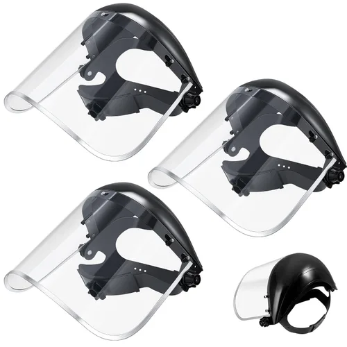 Miniatura 8 de Copkim Paquete de 3 Caretas de Seguridad Faciales para Esmerilado Transparente de Cara Completa Resistente a Impactos Seguridad PET Careta Completa