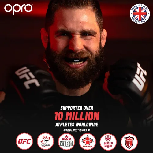 Miniatura 2 de OPRO - Protector bucal Gold Level para aparatos dentales, protector bucal moldeable para comodidad y ajuste para boxeo, hockey, artes marciales Azul