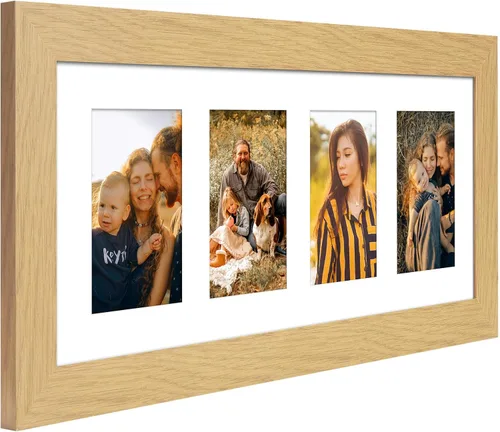 Miniatura 212 de Marcos de Fotos Collage de 13.5X15.5 con 7 Aberturas para Fotos de 4X6, Marco de Fotos Múltiples con Paspartú para Decoración de Pared, Grano