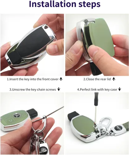 Miniatura 7 de Adecuado para llaves Mercedes Benz. Funda de llave de TPU suave avanzada es compatible con CLS CLK AMG CLK GLC GLE GLS ML SL SLK A C E R S G Smart