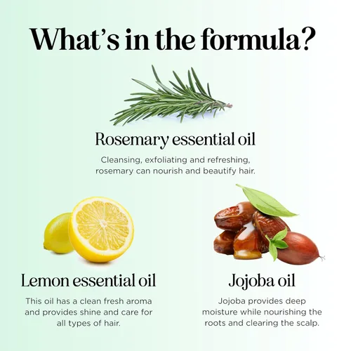 Miniatura 5 de Champú aclarante para cabello graso y cuero cabelludo - Champú de limpieza profunda que elimina la acumulación con aceite de romero - Champú que