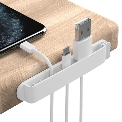 Miniatura 8 de pzoz Clips para cables, paquete de 3 organizadores de cables, organizador de cables para organizar el hogar, oficina, escritorio, teléfono, cable