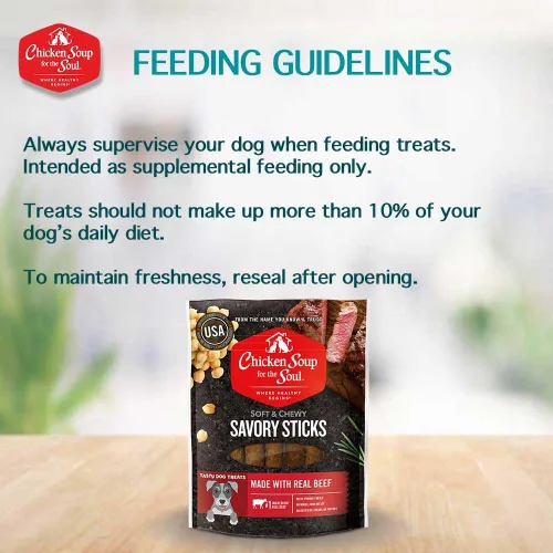 Miniatura 6 de Chicken Soup for The Soul All Natural Premium Savory Sticks Golosinas suaves y masticables para perros, primer ingrediente de carne de res real, sin