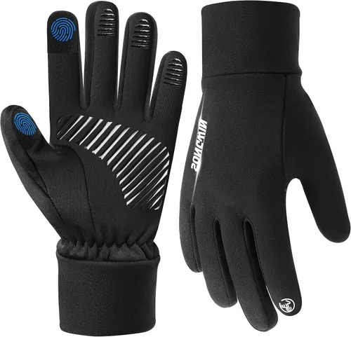 Guantes de invierno para hombres y mujeres guantes de pantalla táctil mejorados resistentes al viento guantes térmicos cálidos para ciclismo correr