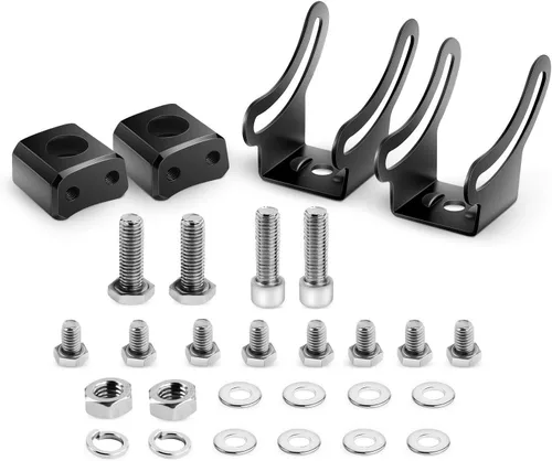 Miniatura 10 de Nilight 2 soportes de montaje lateral universales ajustables para barra de luz LED, color negro