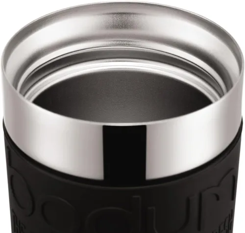 Miniatura 6 de BODUM Juego de cafetera de prensa francesa de viaje, acero inoxidable con tapa adicional, al vacío, 0.35 L/12 oz, negro
