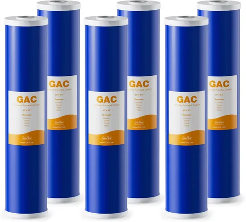 Miniatura 27 de SimPure Cartuchos de filtro de agua para toda la casa de 10 x 4.5 pulgadas, filtro de carbono y metal pesado GAC/KDF, para DB10C-2KDF, DB10P