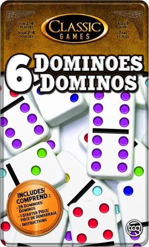 Miniatura 3 de TCG Toys Juegos clásicos – Doble 6 Dominó lata – Sé el primero en ganar! Ideal para niños y niñas mayores de 7 años
