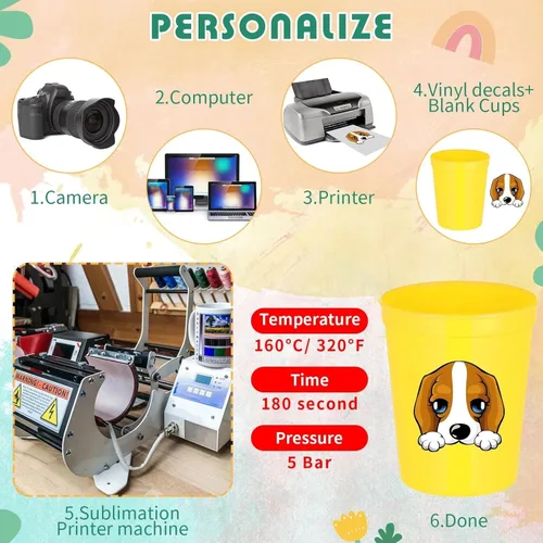Miniatura 3 de Gerrii 60 vasos grandes de plástico reutilizables de 16 onzas para fiestas, cumpleaños, picnic, deportes, eventos, bodas y fiestas (colores frescos)