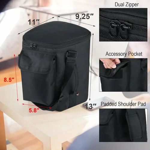 Miniatura 5 de Funda de transporte de viaje para Bose S1 Pro/Bose S1 Pro+, funda deslizante con correa para el hombro y bolsillo para accesorios, soporte portátil