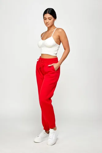 Miniatura 40 de IUUI Pantalones deportivos de cintura alta para mujer, con bolsillos, de algodón, holgados, atléticos