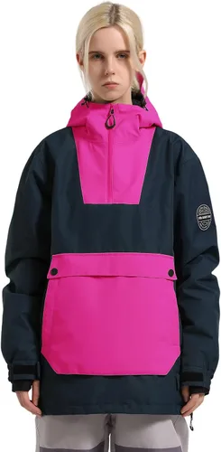 Miniatura 8 de GSOU SNOW - Chaqueta de esquí para mujer, abrigo de nieve, impermeable, cortavientos, chaqueta de snowboard, aislada, cálida, para invierno
