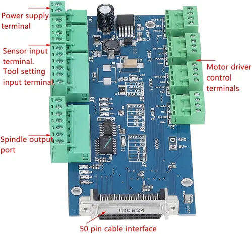 Miniatura 3 de Controlador de máquina de grabado CNC de 3 ejes, kit de tablero de control remoto con microstepping alto para mecanizado de precisión 120 V 60 Hz