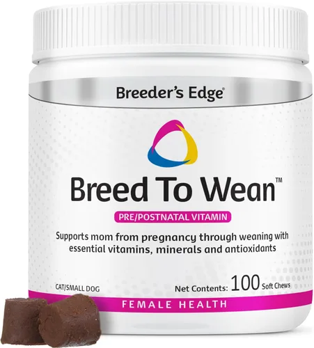 Miniatura 11 de Breeder's Edge Breed to Wean, Multivitamínico prenatal y posnatal para perros y gatos, apoya a las madres embarazadas y lactantes, suplemento