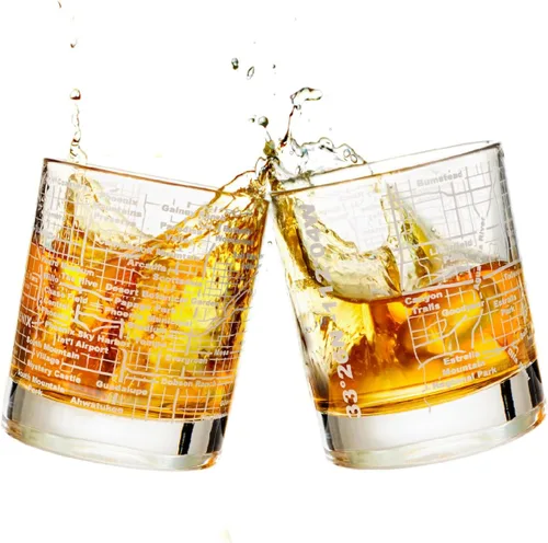Miniatura 18 de Greenline Goods - Vasos de whisky, juego de regalo de 2 vasos de 284ml para amantes de Washington, DC, grabado con mapa de Washington, DC Vaso