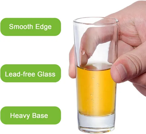 Miniatura 3 de Vasos de chupito de 2 onzas de alto, paquete de 18 vasos transparentes de 3.9 pulgadas para whisky, tequila, vodka, espresso, vasos de chupito