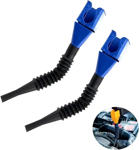 Miniatura 9 de Embudo de plástico retráctil para cambio de aceite para automóviles y motocicletas (A-Blue+White)