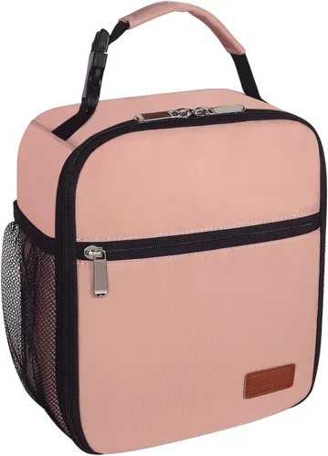 Miniatura 19 de Femuar Bolsa de almuerzo para hombres, mujeres y adultos, pequeña para oficina, trabajo, picnic, bolsa de almuerzo portátil reutilizable, color negro