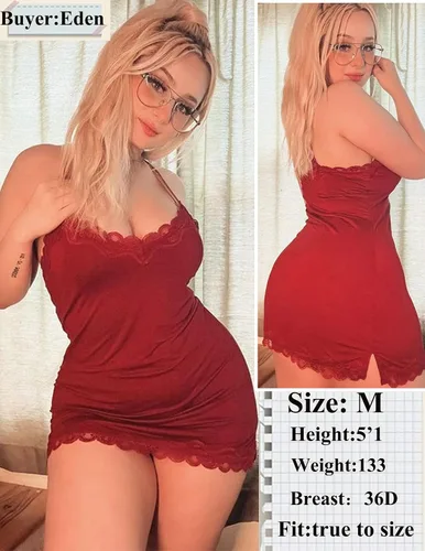 Miniatura 2 de Avidlove Lencería sexy para mujer, ropa de dormir, camisón, babydoll, lencería de algodón