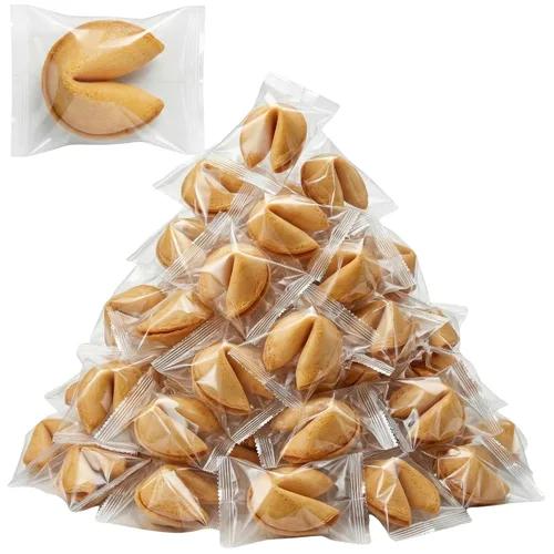 50 galletas de la fortuna con versículos bíblicos, dulces religiosos envueltos individualmente con mensajes de las Escrituras, golosinas cristianas