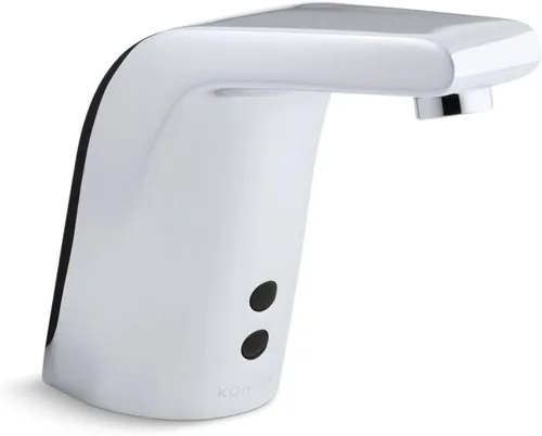 KOHLER Grifo de lavabo esculpido sin contacto de un solo orificio con tecnología de sensor Insight™, alimentado por CA, 0.5 gpm