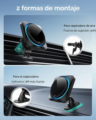 Miniatura 7 de ESR para Cargador de Coche MagSafe de 15W con CryoBoost, Cargador de Coche MagSafe con Enfriamiento de Teléfono, Carga Inalámbrica para Ranura
