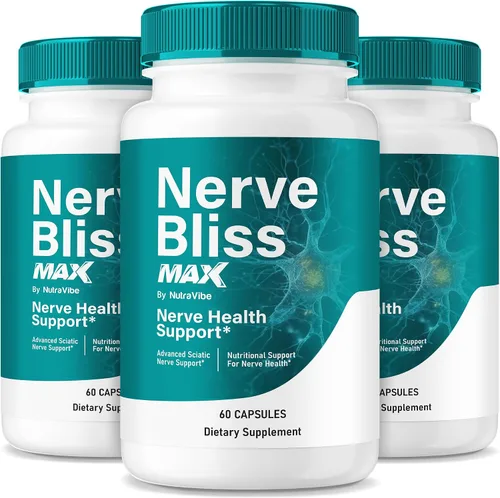(3 unidades) Nerve Bliss Max - Fórmula cápsula oficial NerveBliss con una mezcla natural premium para ayudar a apoyar la comodidad diaria y la salud