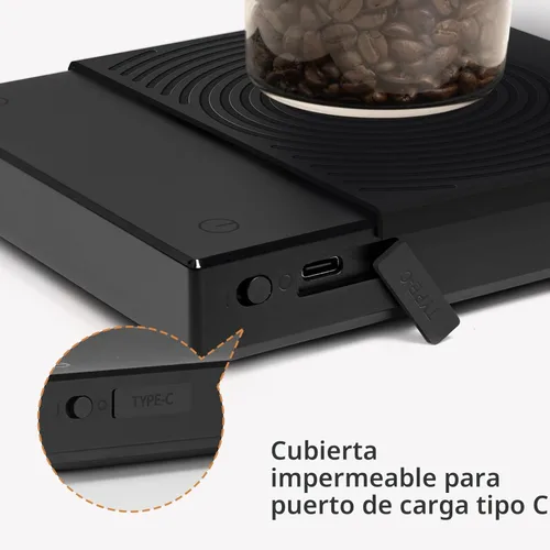 Miniatura 4 de Báscula de Café TIMEMORE Basic 2.0, Báscula Electrónica de Espresso con Tasa de Flujo de Agua y Función de Temporizador, Cambio Gratuito