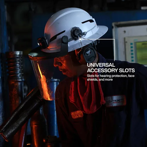 Miniatura 6 de Klein Tools 60400T2 - Casco duro tipo 2, ala completa sin ventilación, clase E, suspensión de 6 puntos con soportes para accesorios y acolchado