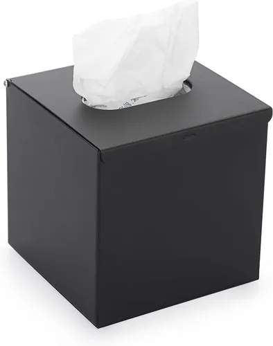 Sumnacon Cubierta cuadrada para caja de pañuelos – Elegante cubo de acero inoxidable para caja de pañuelos, moderno soporte de papel facial de metal