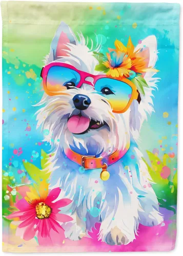 Miniatura 42 de Caroline's Treasures DAC2448GF - Bandera de jardín con diseño de perro afgano hippie Dawg, bandera decorativa para patio exterior, patio, obras