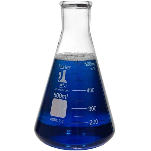 Miniatura 14 de Karter Scientific - Matraz Erlenmeyer de boca estrecha de 1000 ml, vidrio borosilicato 3.3, 213G22 (Individual) 3.3 vidrio de borosilicato, boca
