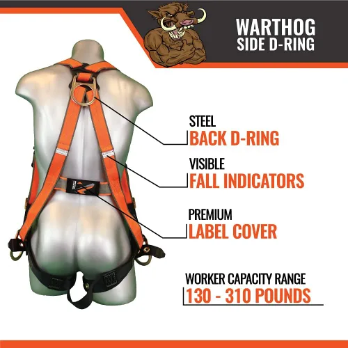 Miniatura 3 de Malta Dynamics - Arnés de seguridad Warthog para protección contra caídas, compatible con OSHA/ANSI