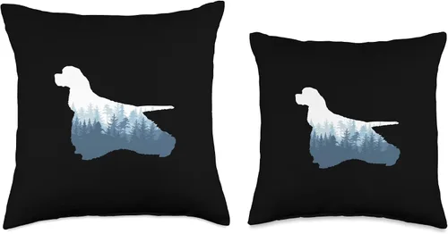 Miniatura 3 de American Cocker Spaniel Dog Silhouette Outdoor Nature - Almohada de 16 x 16 pulgadas, multicolor