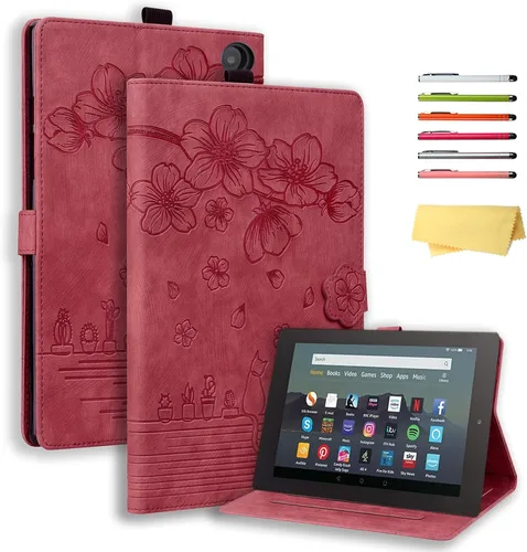 Miniatura 29 de Funda para tablet Amazon Fire HD 8 y Fire HD 8 Plus (12ª/10ª generación, versión 2022/2020) de 8 pulgadas con soporte, soporte para lápices, 06 #