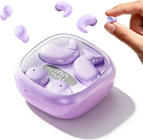 Miniatura 8 de Xmenha Auriculares invisibles inalámbricos con Bluetooth, para dormir de lado, pequeños y pequeños, pequeños y pequeños, de perfil bajo, discretos